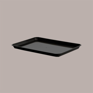 10 Pz Vassoi Espositore da Banco Nero Rettangolare 27,5x20H2 cm [10ca3626]