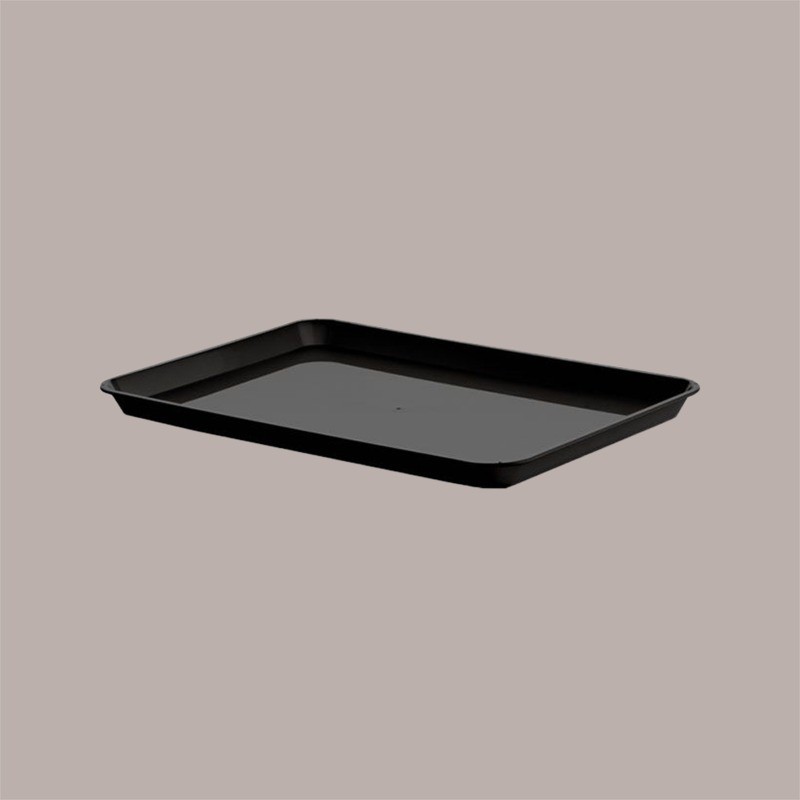 10 Pz Vassoi Espositore da Banco Nero Rettangolare 27,5x20H2 cm [10ca3626]