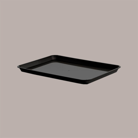 10 Vassoi Espositore da Banco Nero Rettangolare 36,5x25H2 cm [3a45202c]