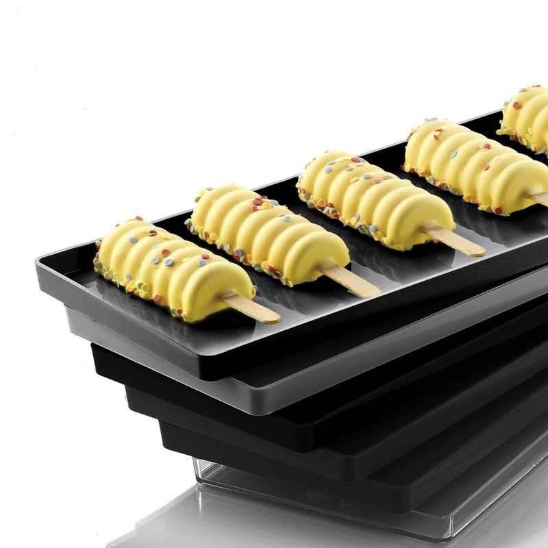 Set 2 Vassoi VGEL 03 Espositore Nero per Stecchi Gelato 119x395.5H13mm [931bee13]