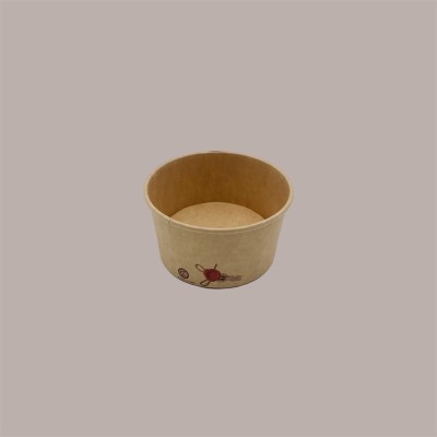 180 Coppetta Gelato Grande in Carta Kraft Avana Naturale Ceralacca 230cc [961dd70d]