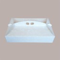 10 Pz Scatola Porta Paste Dolci in Cartoncino Avorio Damascato 36x26H6cm [3c40b84d]
