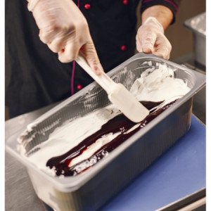 3 Pz Spatola Lecca Lecca Bianca per Gelato 34,x5,5 cm