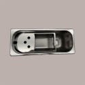 Lavaporzionatore in Acciaio Inox per Gelaterie 27x11 H12 cm [35574713]