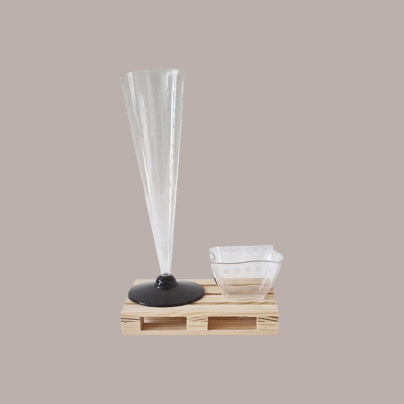 120 Pz Base per Calice Flute cc120 PS Nero Coprente [12ec1857]