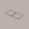 Espositore Supporto in Acciaio Inox per Vaschette Gelato da 18x16,5 cm [583743d4]
