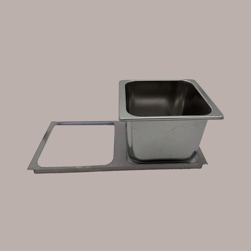 Espositore Supporto in Acciaio Inox per Vaschette Gelato da 18x16,5 cm [811100d9]