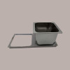 Espositore Supporto in Acciaio Inox per Vaschette Gelato da 18x16,5 cm [811100d9]