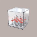 Box Porta Coni Rovesci con Interno e Coperchio Removibili Trasparente 25 x 24,5 h 25,5 cm [820b5275]