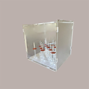 Box Porta Coni Rovesci con Interno e Coperchio Removibili Trasparente 25 x 24,5 h 25,5 cm [ec30d07c]