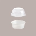 50 Pz Coppa Tartufo Gelato Plastica Trasparente Base e Coperchio 90cc [ee9277ce]