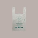Shopper Bio Medie Monouso Lucgel, 27+7+7H50cm 500 Pezzi, Bianco, Manico a Bretella, 6,5g [233751ea]