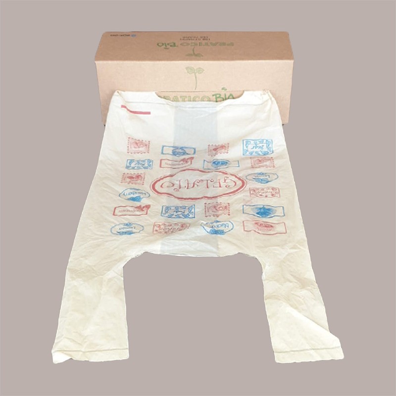 Shoppers Biodegradabili Lucgel, Rotolo 150 Sacchetti, 22+12x50 cm, Buste per Gelato [9560f50f]