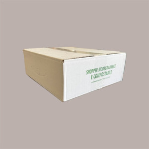 Shopper Bio Grandi Monouso a Strappo Elefante, 30+10+10H60cm 500 Pezzi, Bianco, Manico a Bretella [26d85ff5]