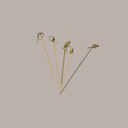 300 Pezzi Ricciolo Spiedino Knot cm10,5 Natural Bamboo Legno [8a5922a6]