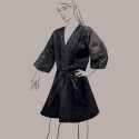 10 Pz Kimono Monouso con Cintura Nero in Tessuto TNT [114798a0]