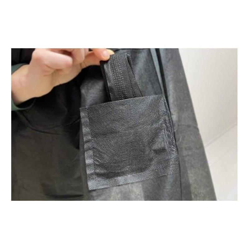 10 Pz Kimono Monouso con Cintura Nero in Tessuto TNT [7f7c1aa9]