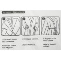 10 Pz Kimono Monouso con Cintura Nero in Tessuto TNT [7a2c5db7]