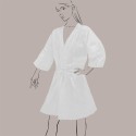 10 Pz Kimono Monouso con Cintura Bianco in Tessuto TNT [96eb40a1]