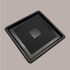 60 Pz Vassoio Quadrato Medoro Nero Plastica Rigido 24x24 cm [840093a5]