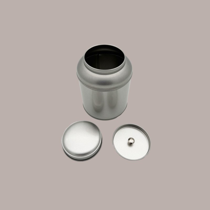 3 Pz Barattolo in Latta Caddy Grande Portaspezie Alluminio Argento 100x130 mm [c36acc1e]