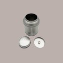 3 Pz Barattolo in Latta Caddy Grande Portaspezie Alluminio Argento 100x130 mm [c36acc1e]
