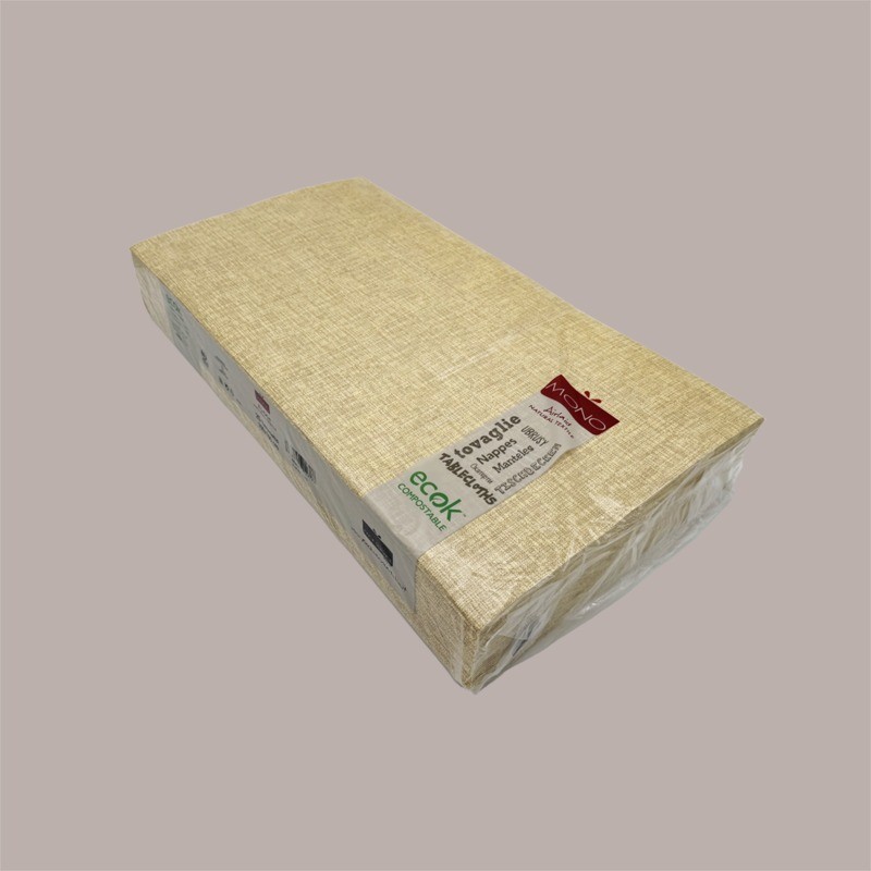 25 Pz Tovaglia in Carta Airlaid Mono Fabric Ambra 100x100 cm [f3d934b5]