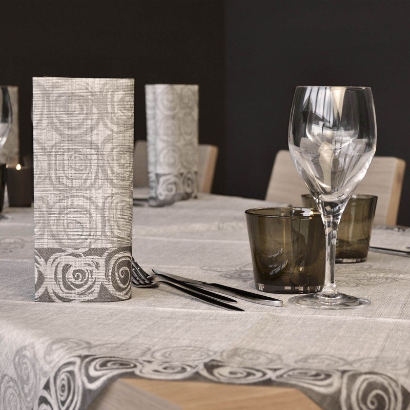 100 Pz Tovaglioli in Crata Airlaid Mono Rossella Nero 40x40 cm [fe792954]