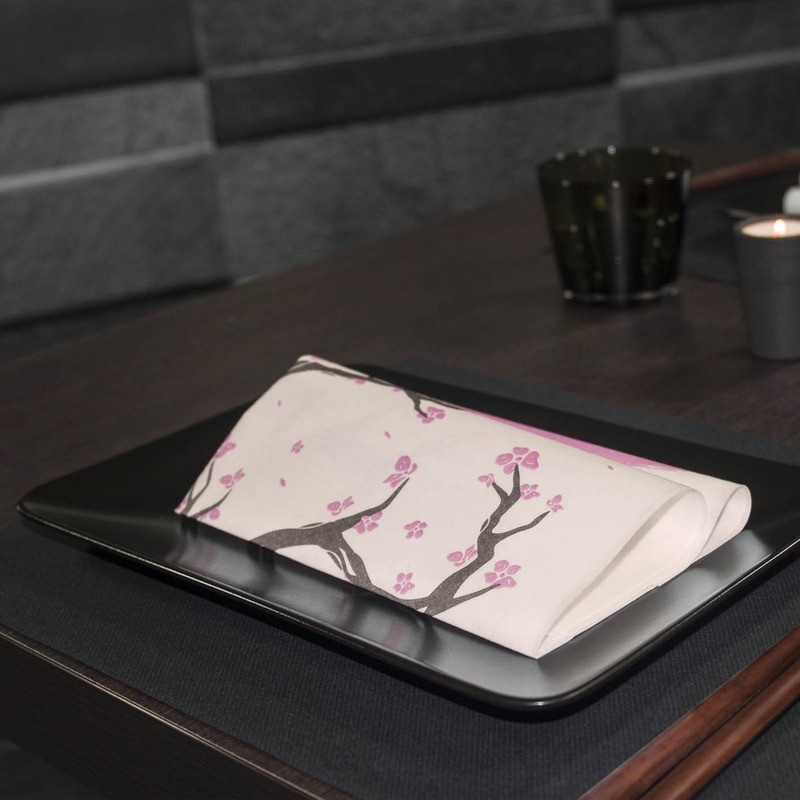 100 Pz Tovaglioli in Carta Airlaid Plus Sakura Rosa 40x40 cm [8d440a83]