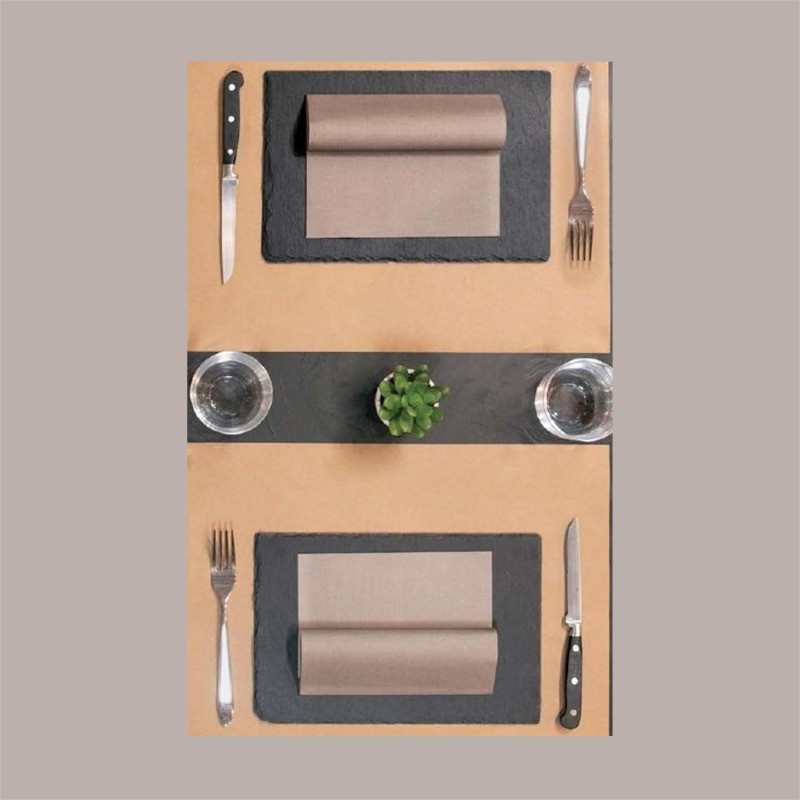 100 Pz Tovaglioli in Carta Airlaid Mono Color Soft Sabbia 40x30 cm [778c4056]