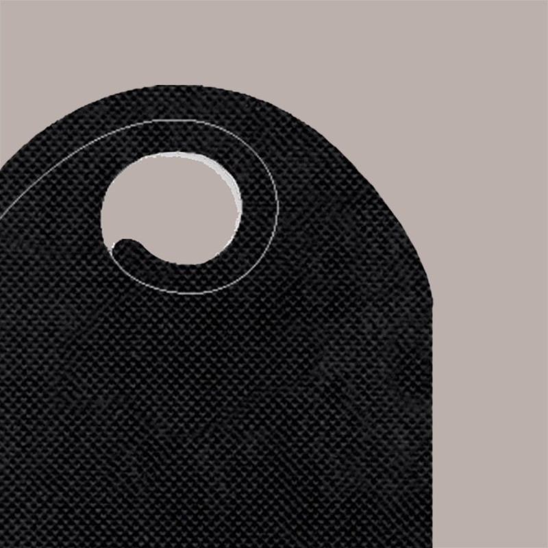 200 Pz Bavaglio Bavì Nero in Tessuto TNT Monouso 37x57 Cm [f5492298]