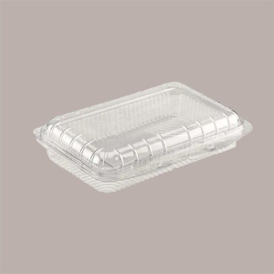 100 Pz Vaschetta + coperc. PET rettangolare 700 cc [a8a1c28b]