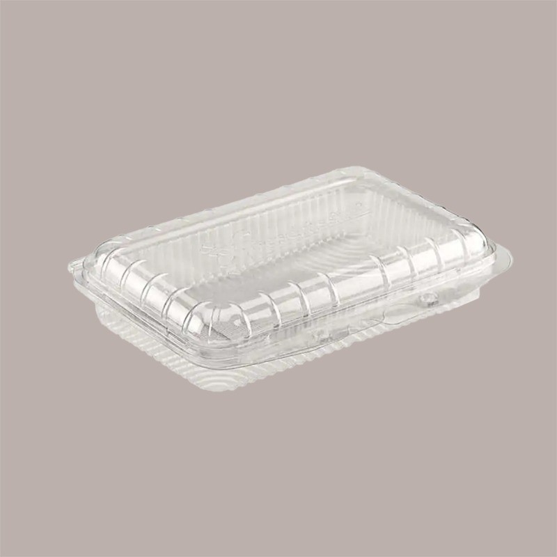 100 Pz Vaschetta + coperc. PET rettangolare 700 cc [a8a1c28b]
