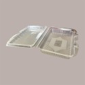 100 Pz Vaschetta + coperc. PET rettangolare 700 cc [c69a4082]