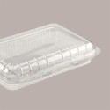 100 Pz Vaschetta + coperc. PET rettangolare 700 cc [c3ca079c]