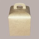 Scatola Porta Panettone Piccolo da 100gr in Cartoncino Avana 10x10x10 cm 20 pezzi [afedba69]
