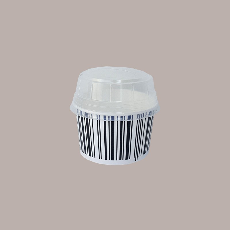 Coperchio a Cupola Trasparente per Coppette Carta Gelato 80/100/120cc 60 Pezzi [489ef9cd]