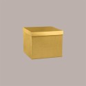 2 Pz Scatola per Confezione Regalo Baule e Coperchio Carta Fibra Oro 400x285H240 mm [55573098]