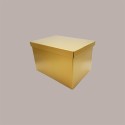 2 Pz Scatola per Confezione Regalo Baule e Coperchio Carta Fibra Oro 400x285H240 mm [3b6cb291]