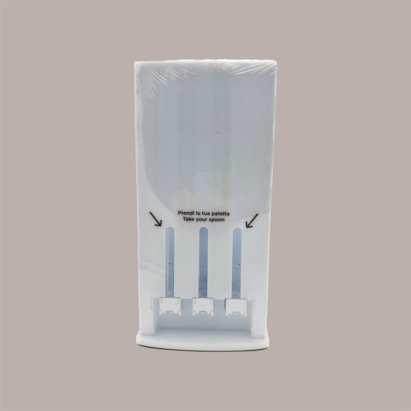 Dispenser Automatico Porta Palette Gelato a 3 Piste Colore Bianco [dc45506d]