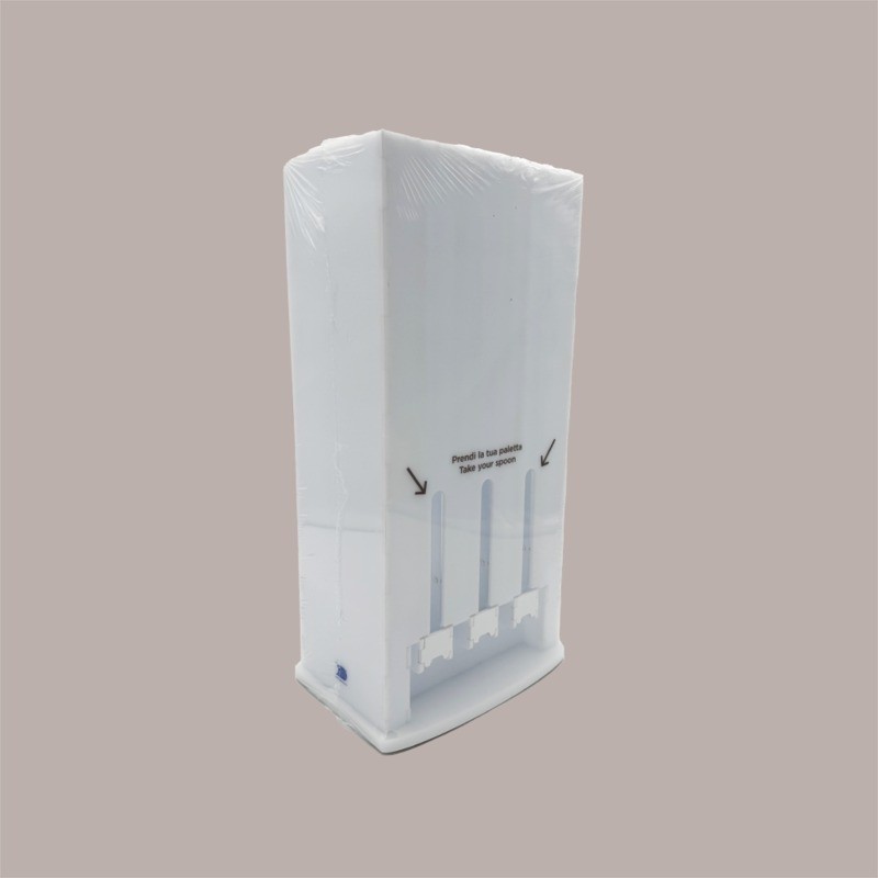 Dispenser Automatico Porta Palette Gelato a 3 Piste Colore Bianco [05631360]