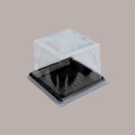 30 Pz Coperchio Trasparente per Vassoio Quadrato Medoro Plastica Rigido 24x24H8 cm [d973a44b]