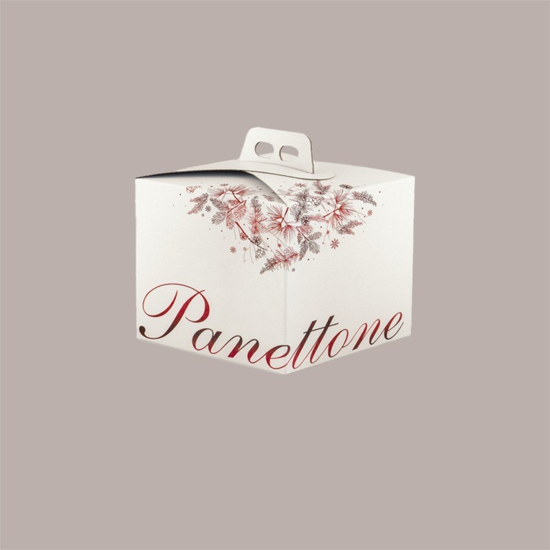 Scatola Quadrello Grafica Idea Rosso Porta Panettone Basso in Carta 21x21x22 cm 10 Pezzi [fe7770e5]