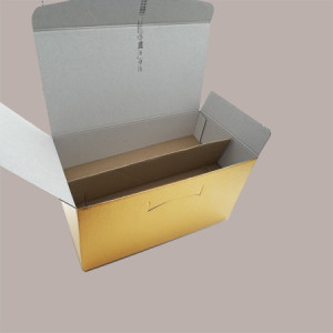 Segreto Scatola in Carta Fibra Oro Porta 4 Bottiglie Orizzontali 325x175x180 mm 10 pezzi