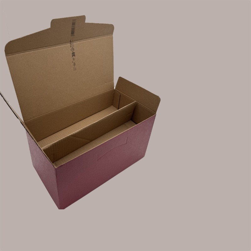 Segreto Scatola in Carta Seta Bordeaux Porta 4 Bottiglie Orizzontali 325x175x180 mm 10 pezzi [950fb191]