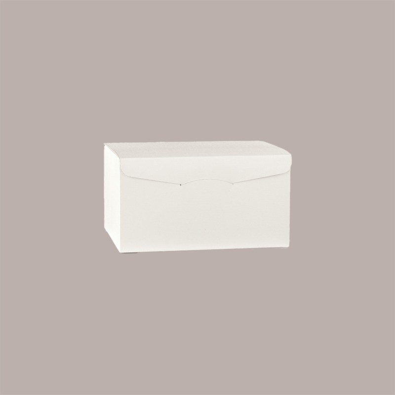 Segreto Scatola in Carta Fibra Bianca Porta 4 Bottiglie Orizzontali 325x175x180 mm 10 pezzi [86c71094]