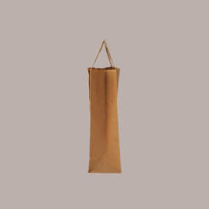 50 Pz Borsa Shoppers Carta Avana Eco 100 gr Manico Pattina 16+8x23cm