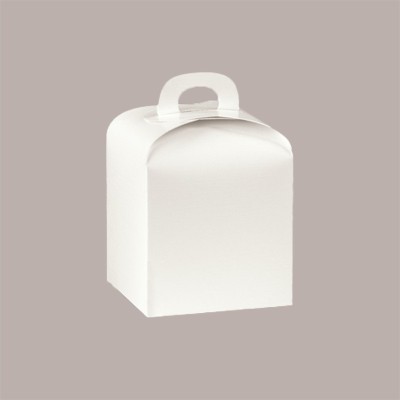 Scatola Porta Piccolo Panettone da 100gr in Cartoncino Fibra Bianco 10x10x10 cm 20 Pezzi [5350d9d9]
