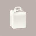 Scatola Porta Piccolo Panettone da 100gr in Cartoncino Fibra Bianco 10x10x10 cm 20 Pezzi [5350d9d9]