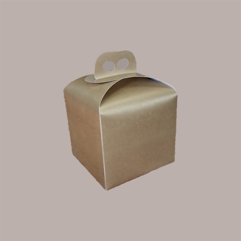 Scatola Porta Panettone Alto da 500 o 750gr  in Cartoncino Avana 160x160H140mm 10 Pezzi [e67fe946]